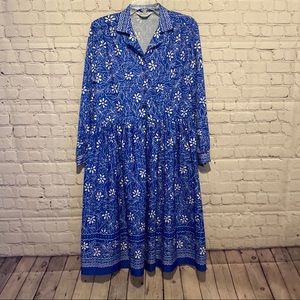 Anthony Richards Size M/L Blue/White Floral Dress
